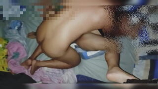 Chubby Pinay Asian fuck in her bedroom while husband is on duty as a guard.